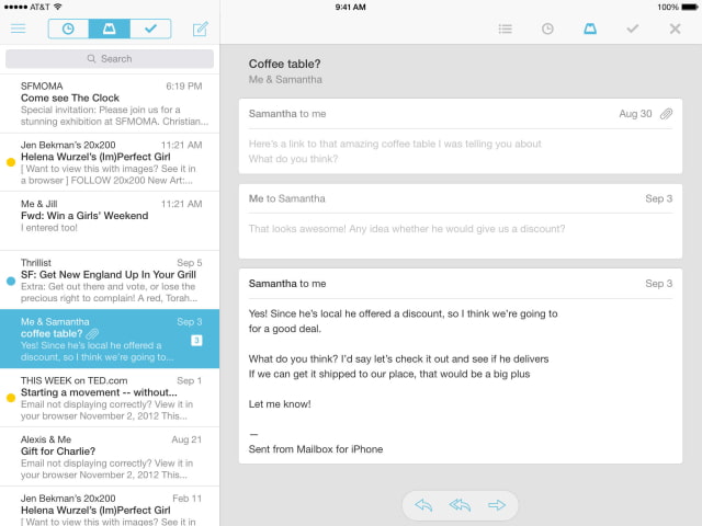 Dropbox Updates Mailbox App With iPhone 6 and iPhone 6 Plus Optimized UI