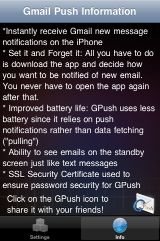 GPush erbjuder Push notifieringar för Gmail