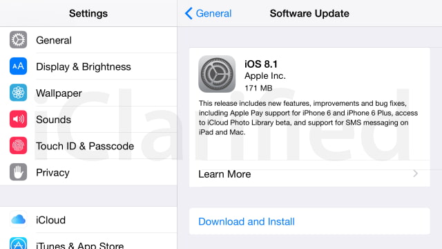 Apple Releases iOS 8.1 With Apple Pay, Camera Roll, iCloud Photo Library [Download]