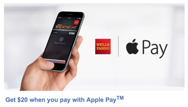 Wells Fargo is Offering Customers $20 to Try Apple Pay