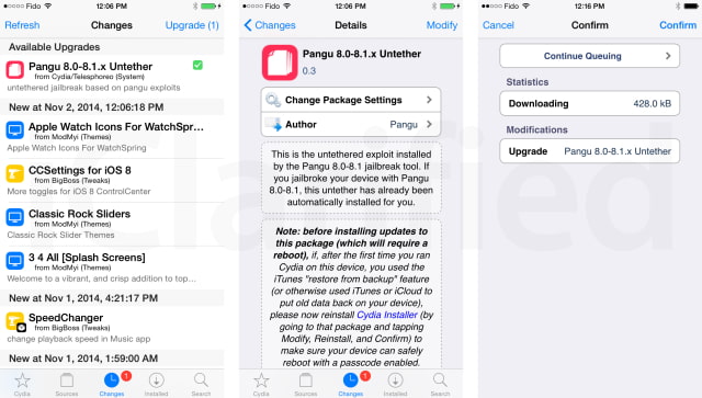 Pangu Untether 0.3 Released for iOS 8.0 - 8.1 Jailbreak