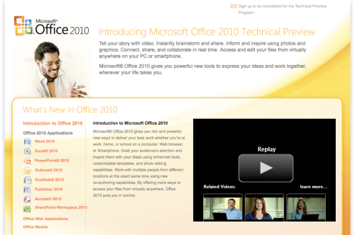 Microsoft Office 2010 Reaches Technical Preview