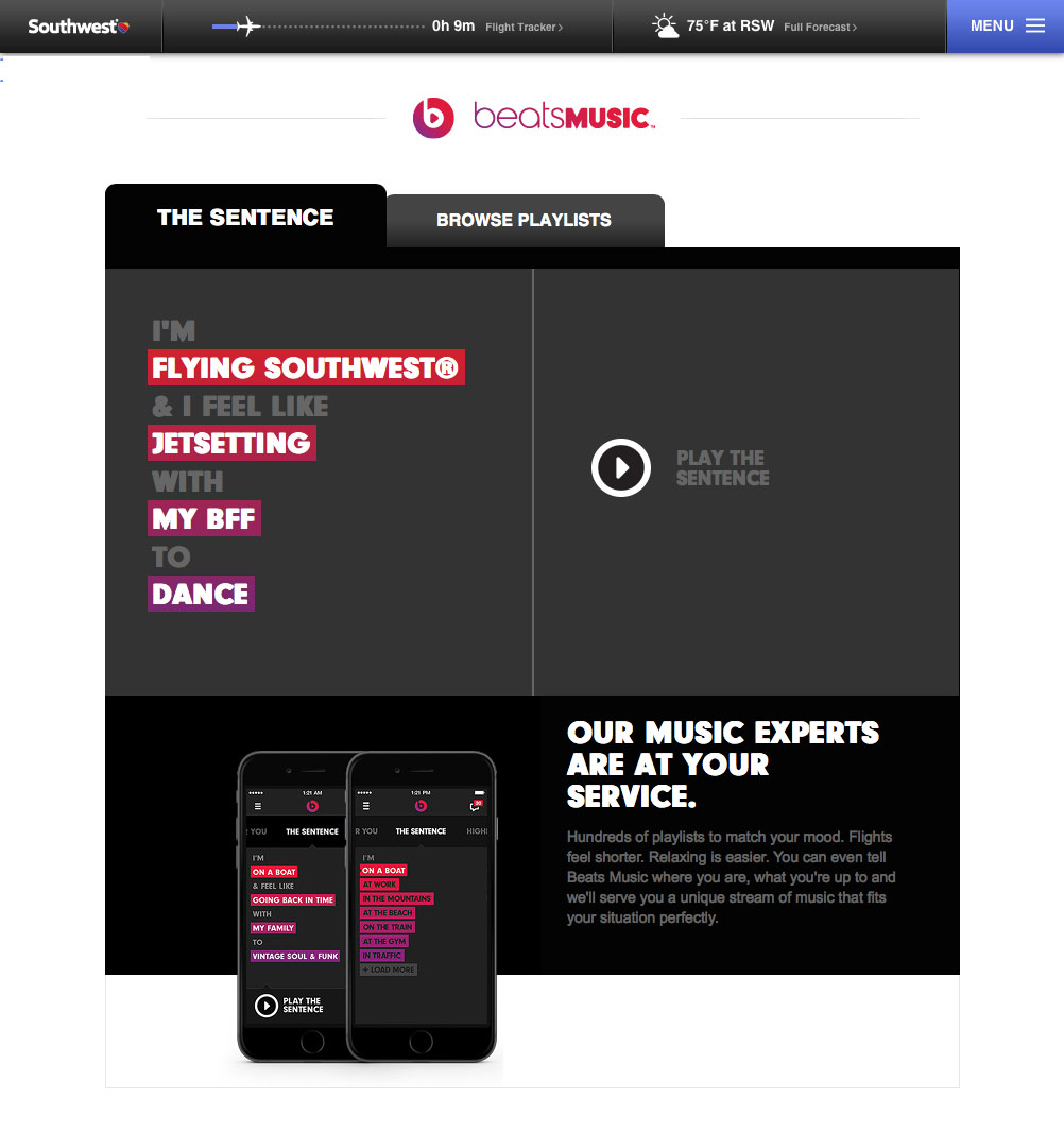 Southwest Airlines Launches Onboard Entertainment Service with Beats Music