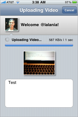 TwitVid Tweets Videos from Your iPhone 3GS