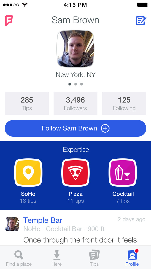Foursquare App Gets Updated With Notification Actions, 1Password Support
