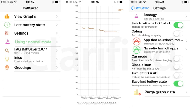 BattSaver Tweak Gets Updated for iOS 8