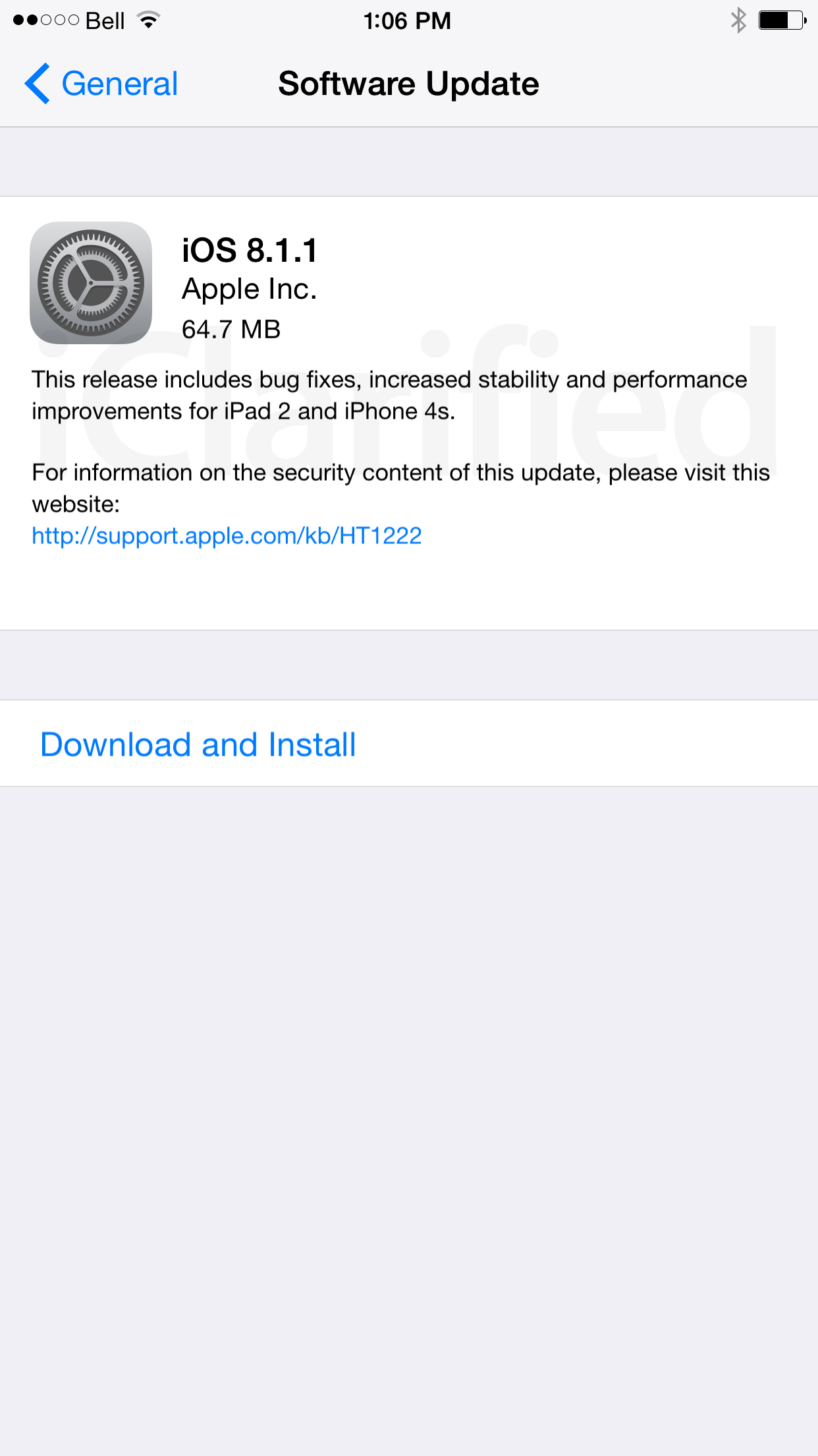 Apple Releases iOS 8.1.1 Bringing Improvements for iPad 2 and iPhone 4S