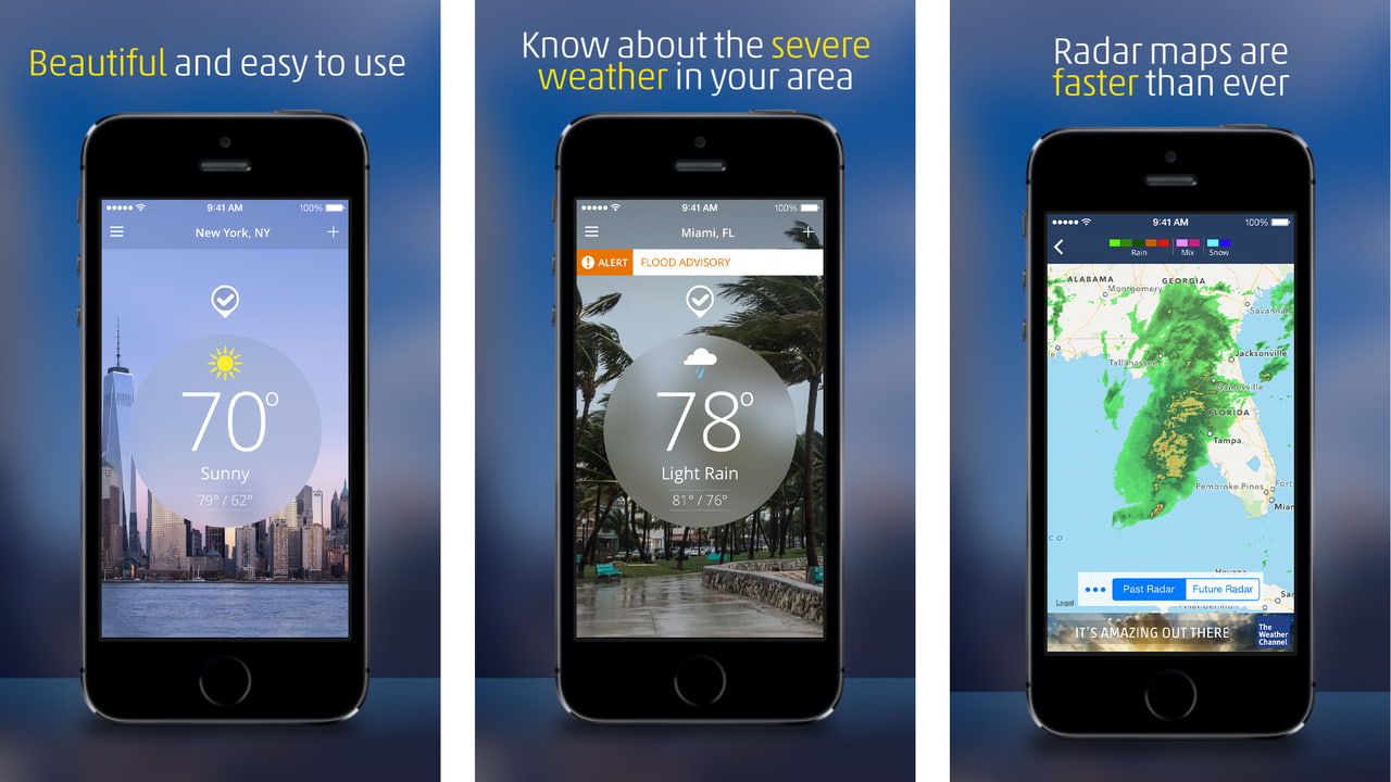 The Weather Channel App Updated With Easier Sharing, Ski Module, Hybrid  Units, More - iClarified