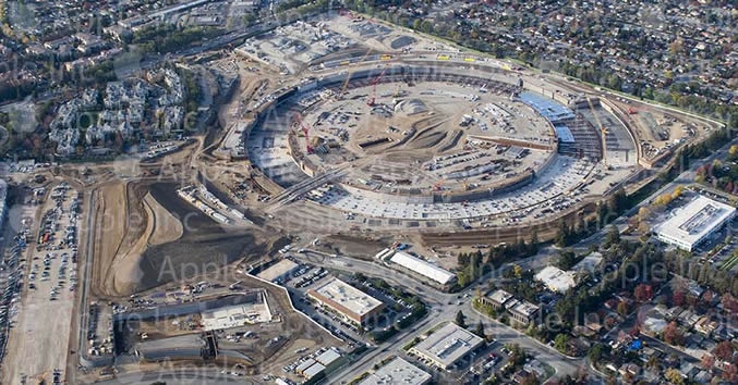 City of Cupertino Posts New Aerial Photo of Apple Campus 2 Construction