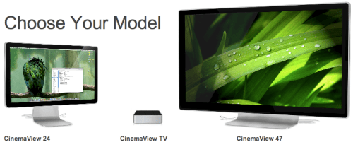 CinemaView Data And TV Displays For Macs