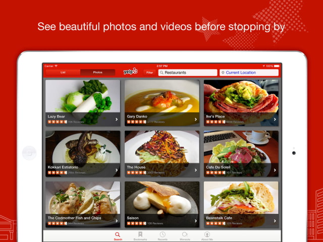 Yelp iPhone App Gets Redesigned Nearby &amp; Friend Feed