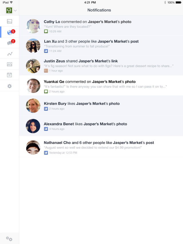 Facebook Pages Manager App Gets Updated With a New Design for iPad