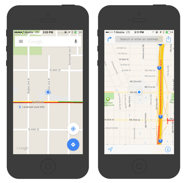 In-Depth Design Comparison of Apple Maps vs. Google Maps