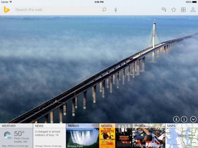 Bing for iPhone Gets New Homescreen, Bing for iPad Gets New Today View, Translation Extension