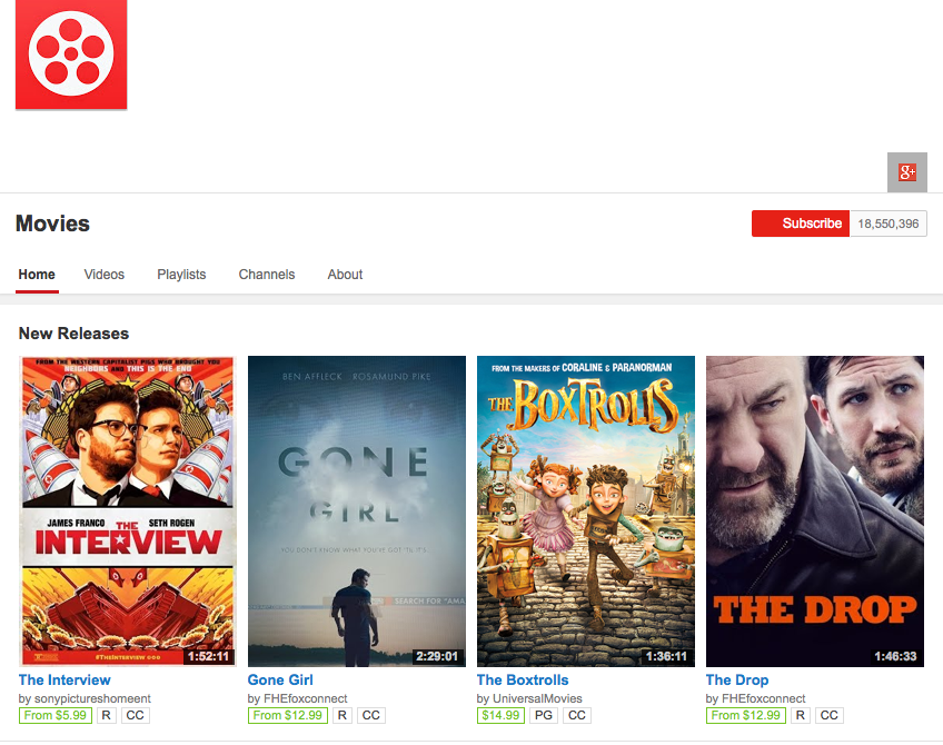 Google Now Streaming &#039;The Interview&#039; on Google Play and YouTube Movies