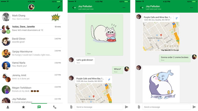 View of Google Hangouts App Gets New Sticker Packs, Location Sharing, Status ...