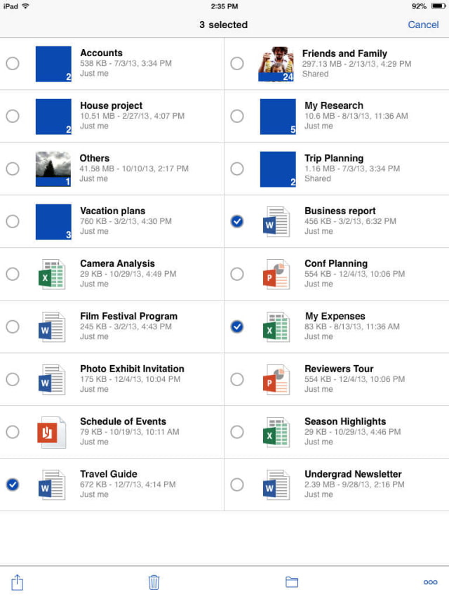 OneDrive App Gets Recycle Bin, Push Notification Support for Share Files, More
