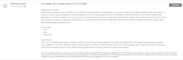 Apple Seeds Fifth Beta of OS X Yosemite 10.10.2 to Developers for Download