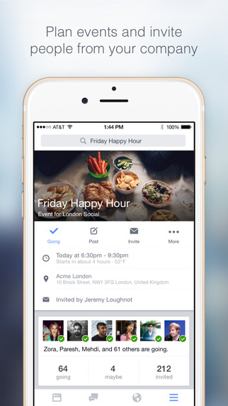 Facebook Releases New &#039;Facebook at Work&#039; App for iPhone