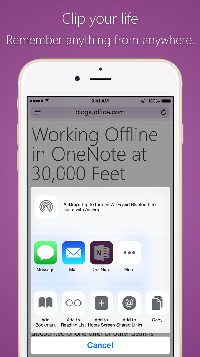 Microsoft OneNote for iPhone Gets Today Widget, Synced Recent Notes