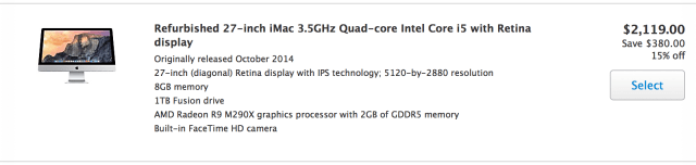 Apple is Now Selling Refurbished Retina 5K iMacs