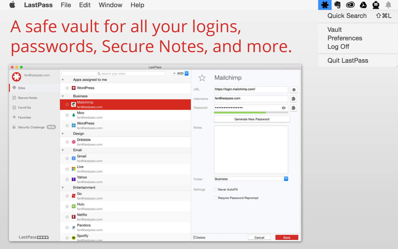 download LastPass Password Manager 4.118 free