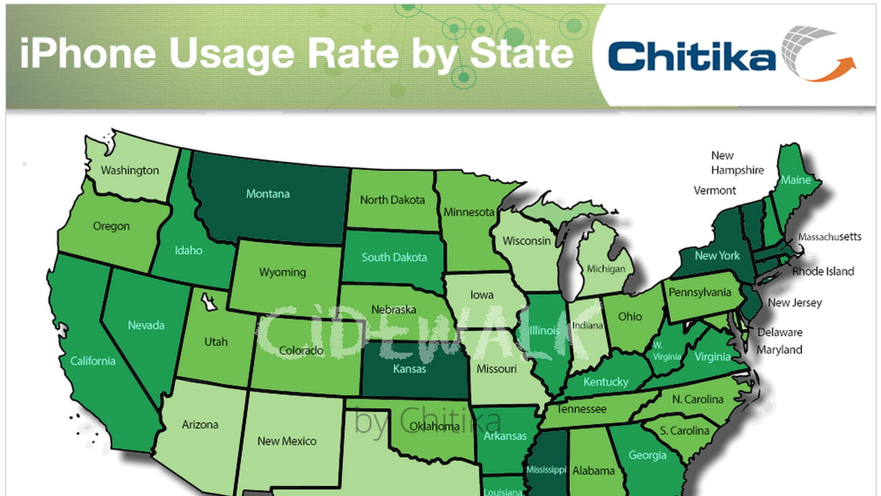 iPhone Usage Rates by State [Chart] - iClarified
