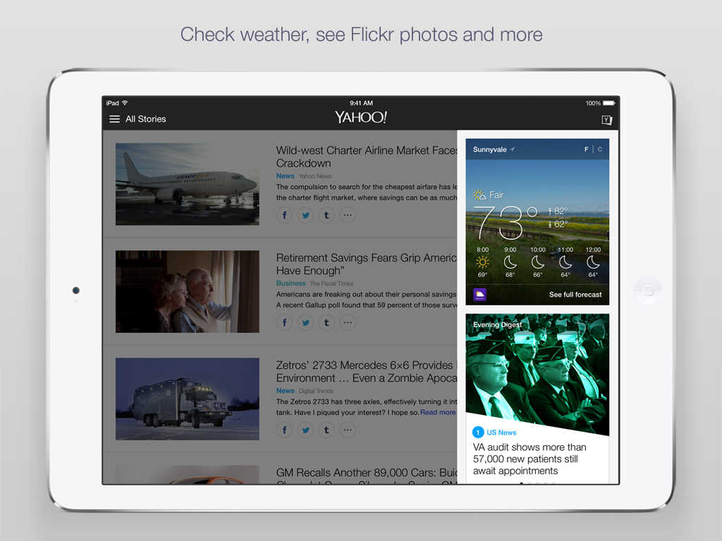 Yahoo App Gets Redesigned With Interactive Digital Magazine Features
