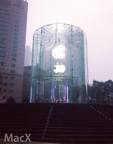 New Apple Store in Chongqing, China Features Beautiful Glass Cylinder Design [Photos]