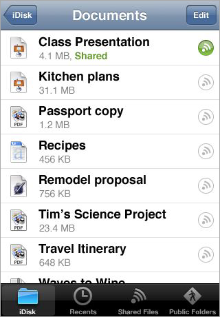 Apple Releases MobileMe iDisk App for iPhone, iPod