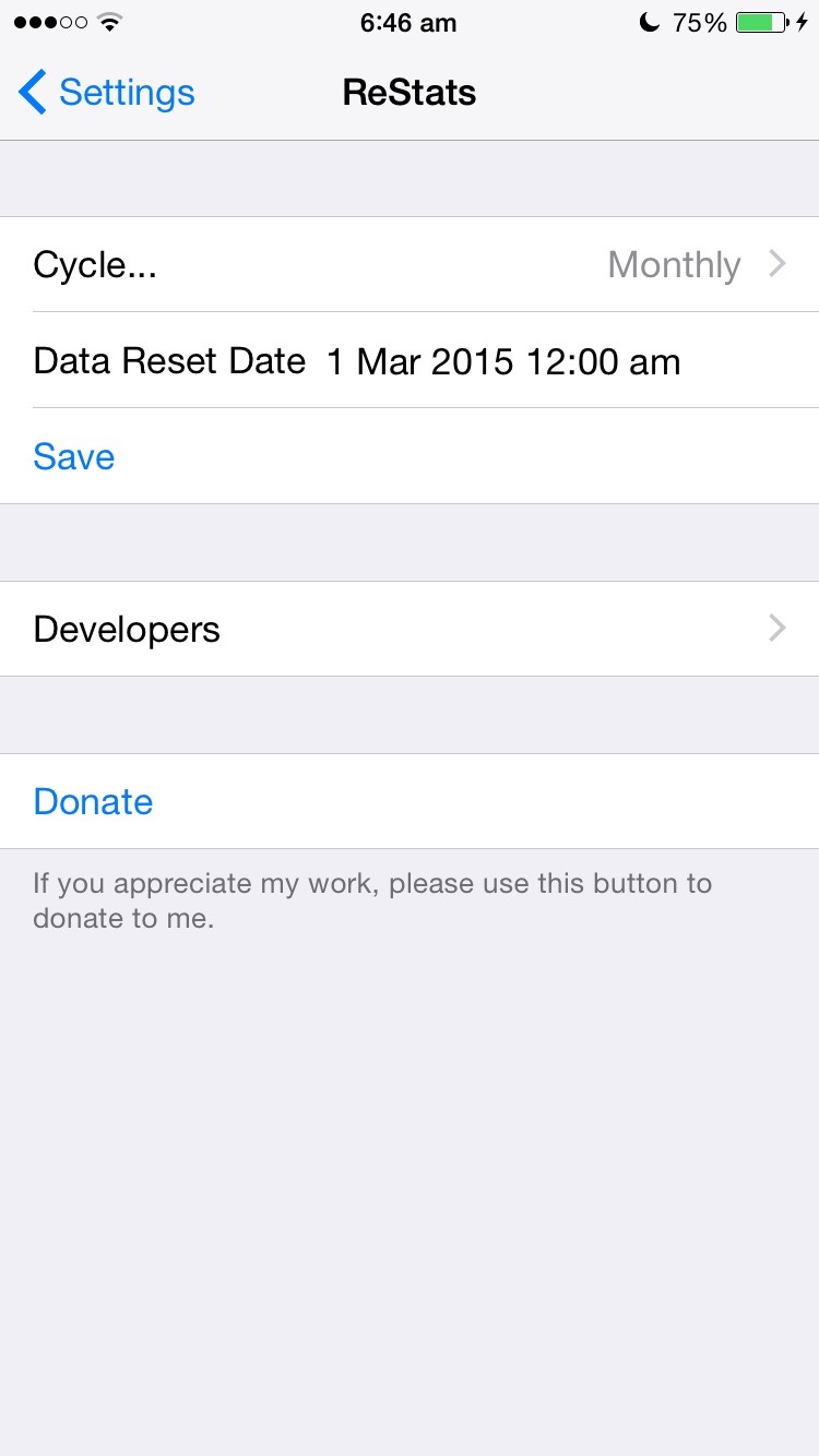 ReStats Tweak Lets You Automatically Reset Your Cellular Usage Statistics