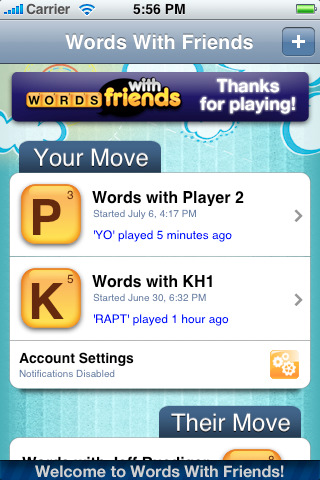 Words With Friends 1.0 Released