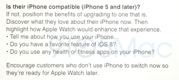 Apple Watch Retail Sales Pitch Leaked