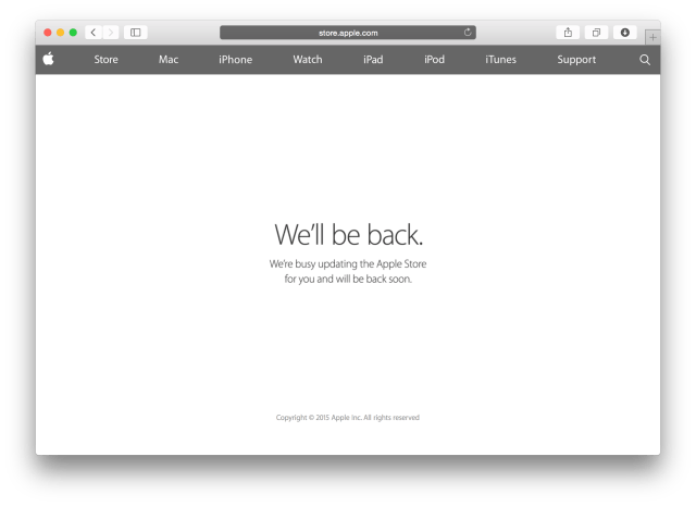 Apple Online Store Goes Down Ahead of &#039;Spring Forward&#039; Media Event