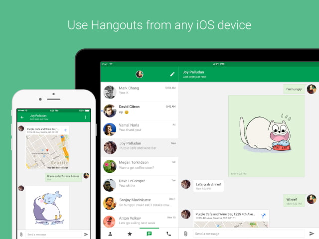 Google Hangouts App Now Lets You Paste Images Into Conversations