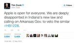 Tim Cook Deeply Disappointed in Indiana's New Law, Says 'Apple is Open for Everyone'