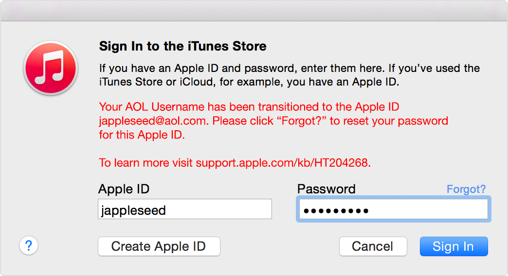 AOL Usernames Can No Longer Be Used With the iTunes Store