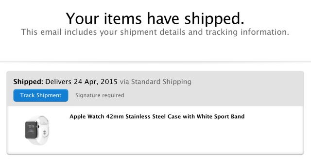 Apple Watch Pre-Orders Are Now Shipping