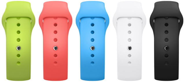 The Colored Apple Watch Sport Bands All Have Different Weights