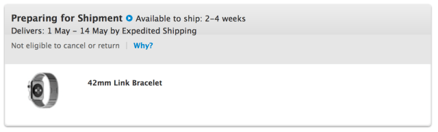 Apple Watch Link Bracelet Orders Are Being Prepared for Shipment