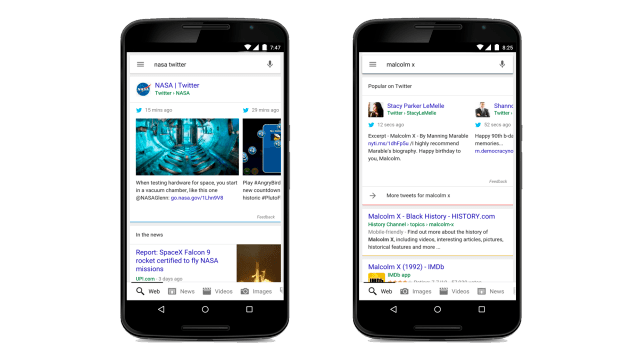 Google Adds Tweets to Search Results on Mobile Devices