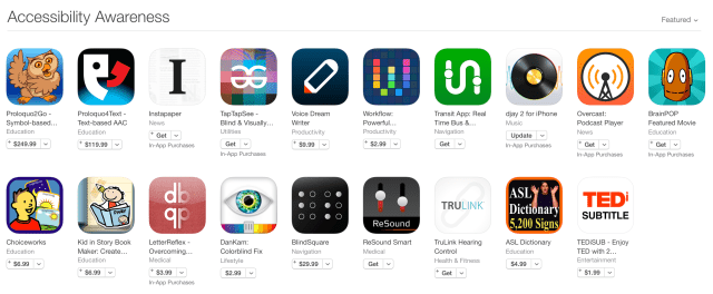 Apple Highlights Global Accessibility Awareness Day With Dedicated Section in App Store