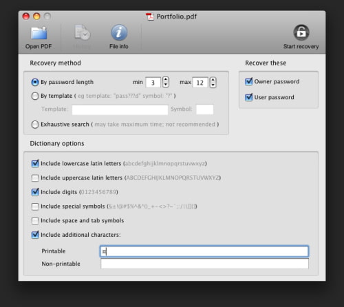 Recover PDF Password Updated