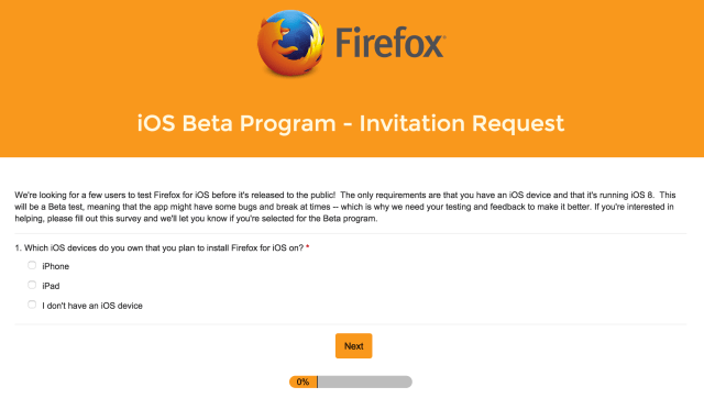 Mozilla is Recruiting Beta Testers for the iOS Version of Firefox