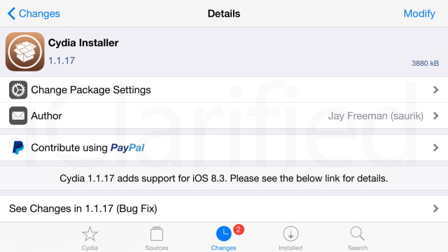 Saurik Releases Update to Cydia Installer Bringing Support for iOS 8.3