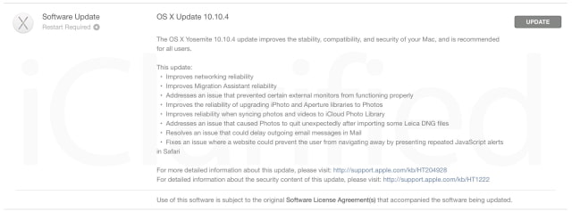 Apple Releases OS X Yosemite 10.10.4