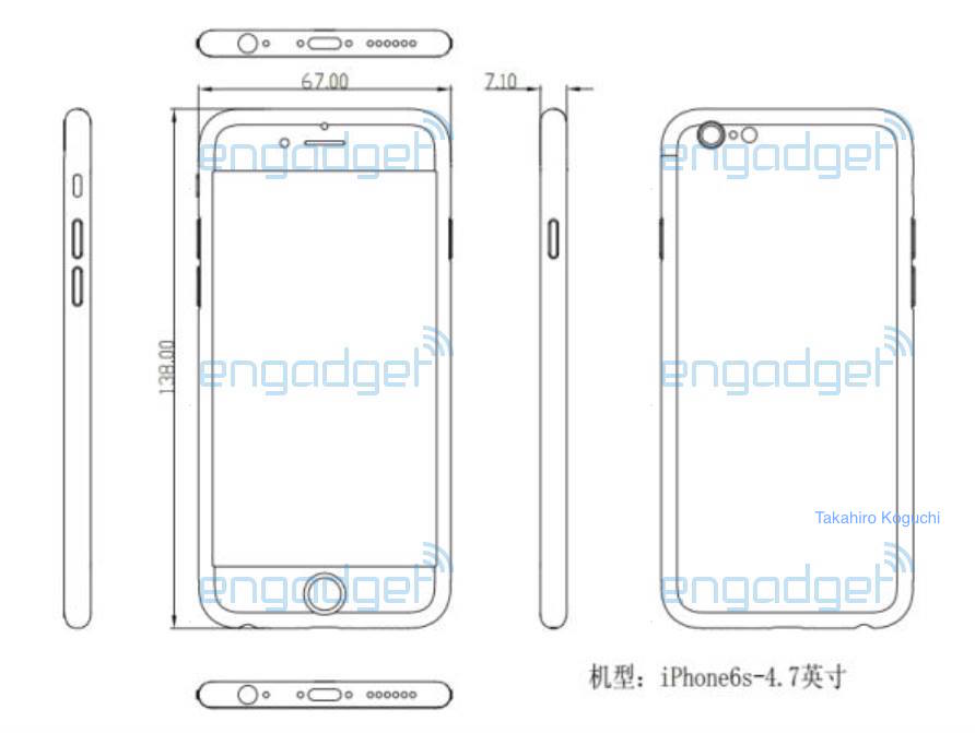 Leaked Schematic Reveals Slightly Thicker iPhone 6s? [Image]