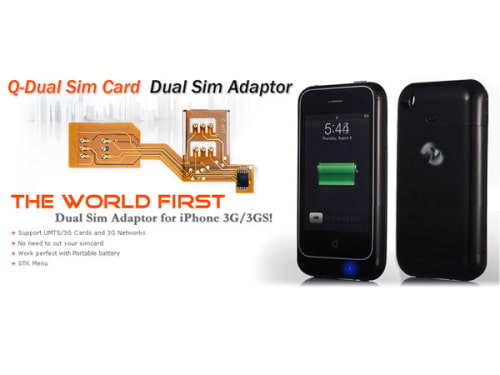 iPhone Battery Pack With Dual SIM Adapter