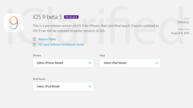 Apple Releases iOS 9 Beta 5 to Developers