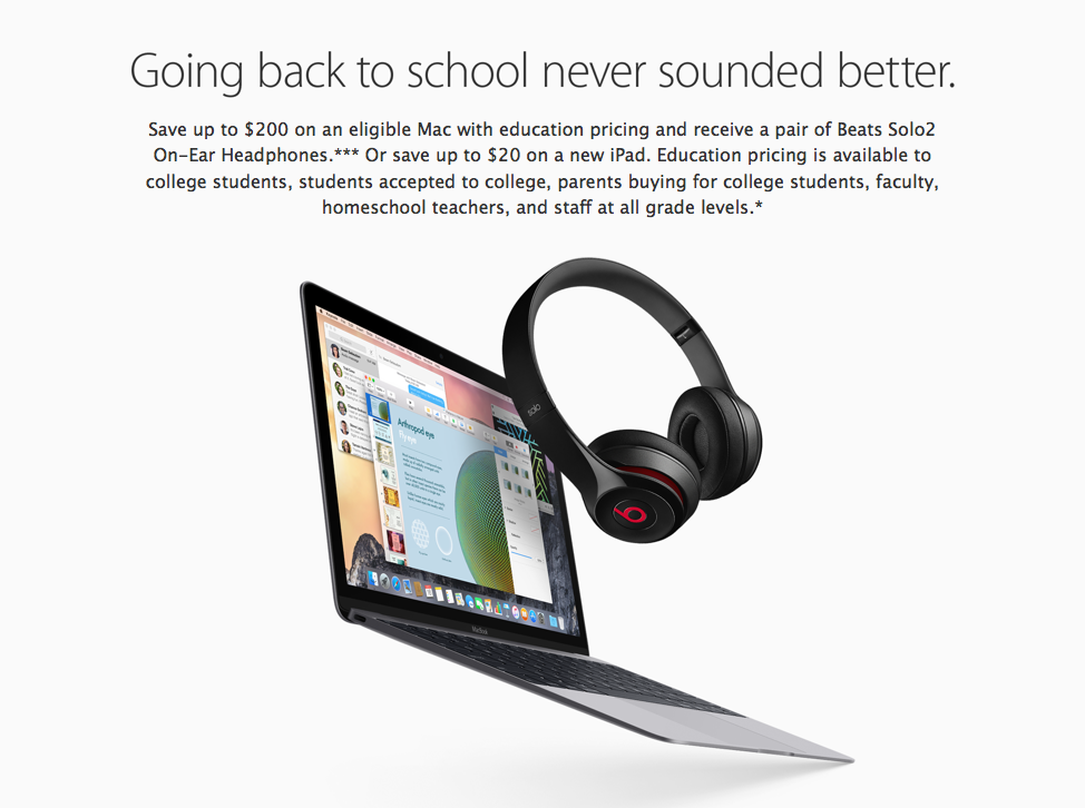 Apple&#039;s Back to School Promotion is Now Available Online